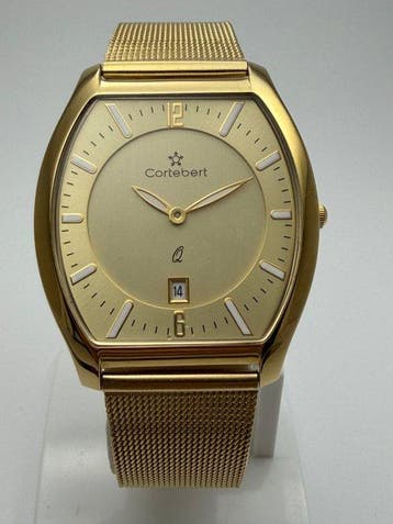 Cortébert - Quartz – Swiss Made – Gold Plated – Date - Sans, Nieuw