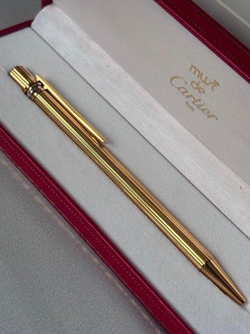Cartier - Must de Cartier Godron Bañado en Oro - Pen
