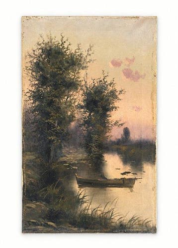 Frank Hider (1861–1933) - Pink Sunset on the River