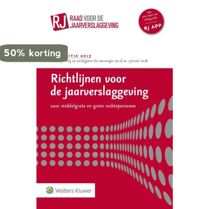 Richtlijnen voor de jaarverslaggeving, middelgrote en grote, Boeken, Economie, Management en Marketing, Gelezen, Verzenden