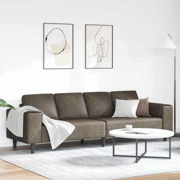 vidaXL Woonkamerbank / zetel Donkergrijs 250 x 77 x 76 cm, Huis en Inrichting, Zetels | Zetels, Verzenden, Nieuw