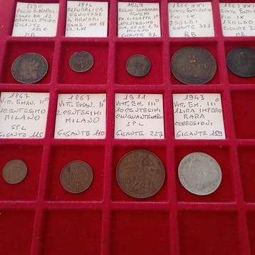 Italie. Lotto 9 monete - anni vari (Sans prix de réserve)