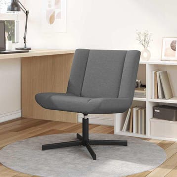vidaXL Draaistoel Donkergrijs 63 x 75 x 76 cm Stof, Verzenden, Nieuw
