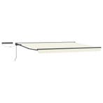 vidaXL Elektrisch Uitschuifbare Zonneluifel Crème en, Tuin en Terras, Zonneschermen, Verzenden, Nieuw