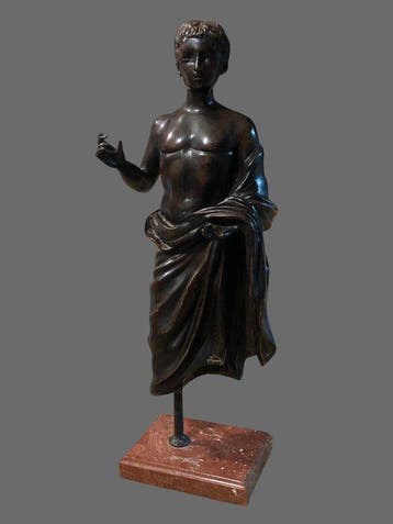 sculptuur, The Young Philosopher - 51 cm - Brons, Marmer
