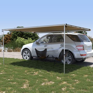 vidaXL Luifel voor camper en caravan 4x2,5x2,15 m beige, Verzenden, Nieuw