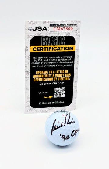 Nick Price - Golfbal, JSA Gecertificeerde handtekening +