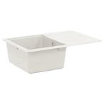 vidaXL Wasbak Wit 670 x 460 mm 80% Kwarts en 20% Hars, Verzenden, Nieuw