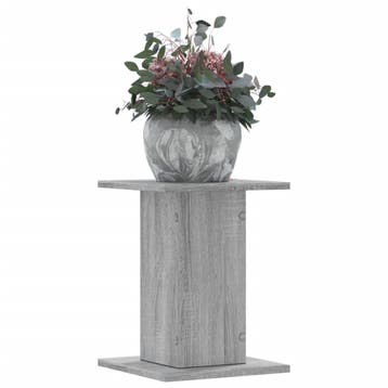 vidaXL Plantenstandaards 2 st 30x30x40 cm bewerkt hout grijs, Verzenden, Nieuw