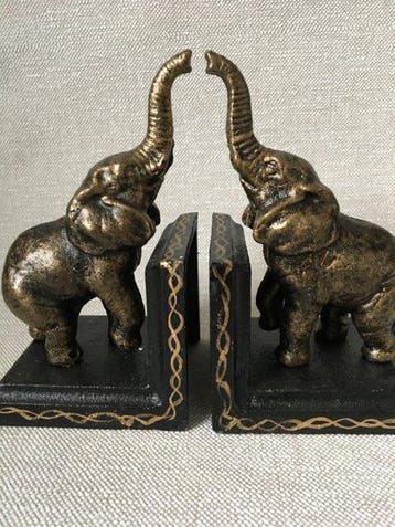Serre-livres (2) - Fonte - SOUTIENS DE LIVRES POUR ÉLÉPHANTS