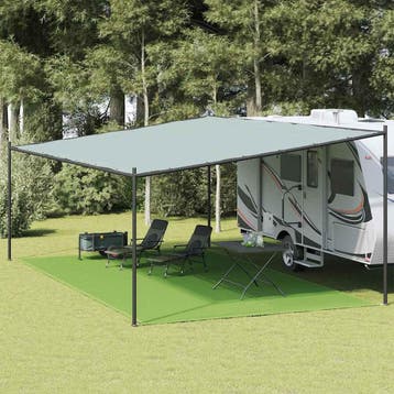 vidaXL Tenttapijt 400x700 cm HDPE lichtgroen, Verzenden