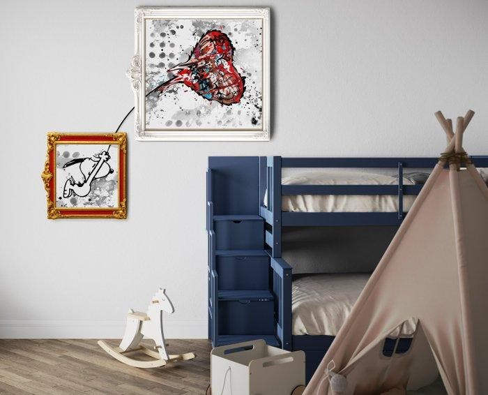 Moabit - Snoopy X Wherever My Heart Takes Me //Diptych// XL, Antiek en Kunst, Kunst | Designobjecten