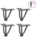 vidaXL Haarnadelpoten voor Salontafel 4 st 10 cm massief, Verzenden
