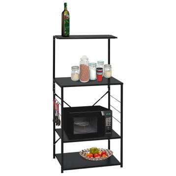 vidaXL Magnetronkast 60x39,6x123 cm bewerkt hout zwart, Verzenden