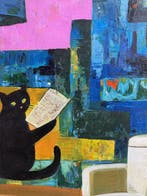 Tran Thi Thu Hien (1973) - Literary Cat 80 80 cm  Vendu