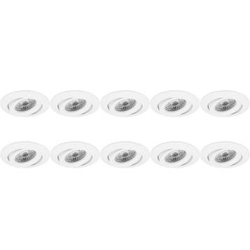 Pragmi Uranio Pro 10 Pack Spot Armatuur - GU10 Fitting - Kan, Verzenden, Nieuw