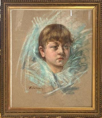 Vittorio Matteo Corcos (1859-1933) - Ritratto di Fanciullo
