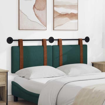 vidaXL Hangend hoofdbord Effen Donkergroen 130 x 55 x 5 cm, Huis en Inrichting, Slaapkamer | Bedden, Verzenden, Nieuw
