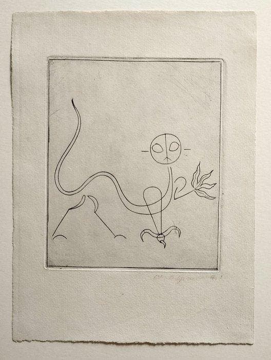 Alberto Giacometti (1901-1966) - Le Chat, from André Breton,, Antiquités & Art, Antiquités | Autres Antiquités
