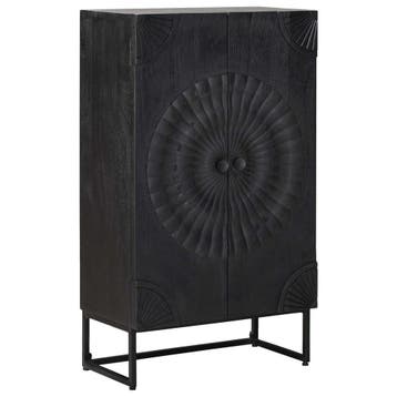 vidaXL Highboard Zwart 55 x 30 x 95 cm, Verzenden, Nieuw