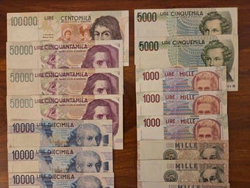 Italië. - 19 Banknotes - 1976/1994 (Zonder minimumprijs)