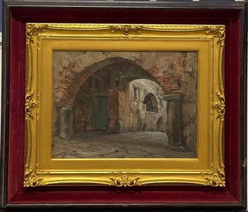 Leon giuseppe Buono (1888-1976) - Arco Medievale Pozzuoli, Antiquités & Art