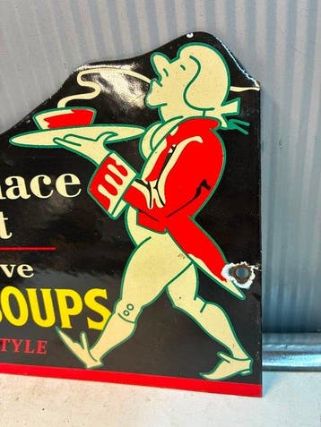 Vintage Heinz Soups reclamebord – “A Good Place to Eat” –