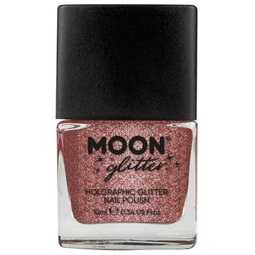 Moon Glitter Holographic Nail Polish Rose Gold 14ml, Verzenden, Nieuw