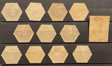 België 1871/1880 - Telegraafzegels - Leopold I - Selectie, Gestempeld