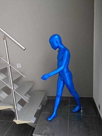 Hans Boodt - Mannequin - Unieke handgeschilderde blauwe, Antiek en Kunst