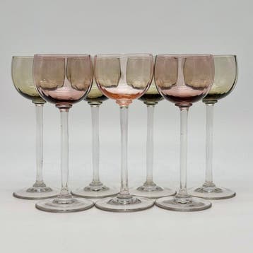 Verre à vin (7) - Manganèse - ART DÉCO, Antiquités & Art
