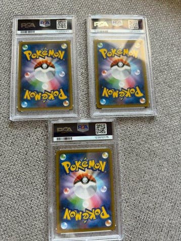 3 Graded card #091,#092,#033 Holo, Full art - PSA 10