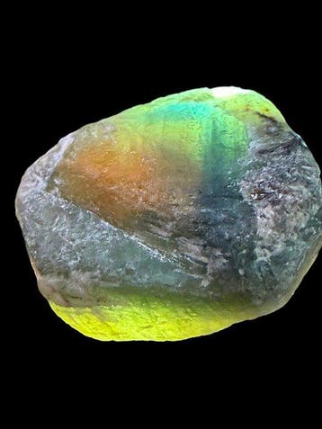 Saffier Adembenemend stuk! Uitermate zeldzame multicolor, Verzamelen