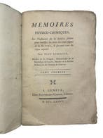 Jean Senebier - Mémoires Physico-Chymiques - 1782