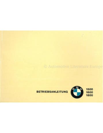 1964 BMW 1500 | 1600 | 1800 INSTRUCTIEBOEKJE DUITS