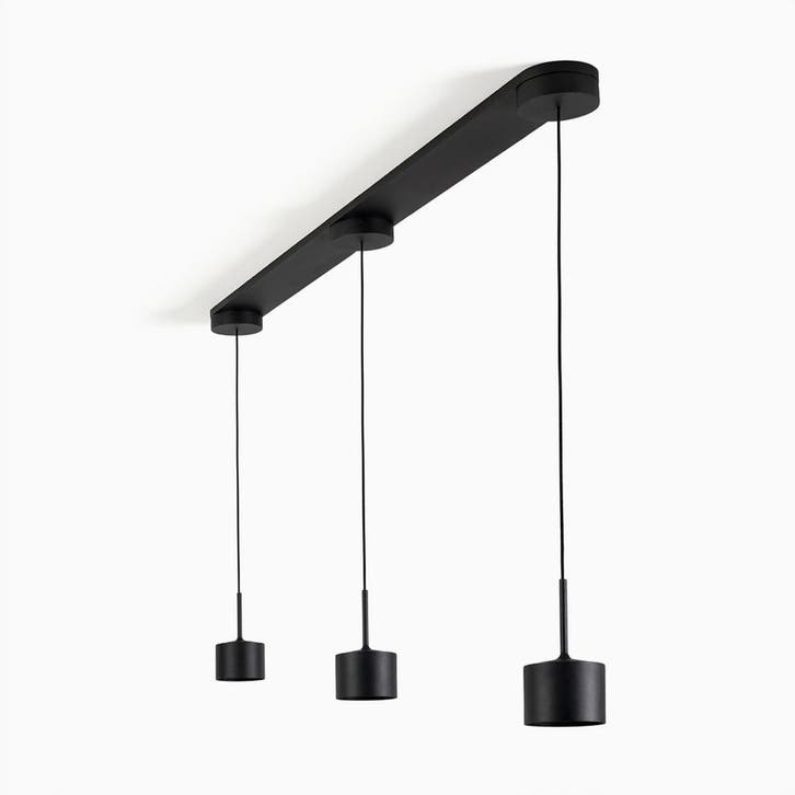 hanglampen June 3-lichts Hanglamp Zwart, Maison & Meubles, Lampes | Suspensions, Envoi
