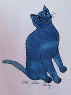 Andy Warhol - “One Blue Pussy, 1954”.
