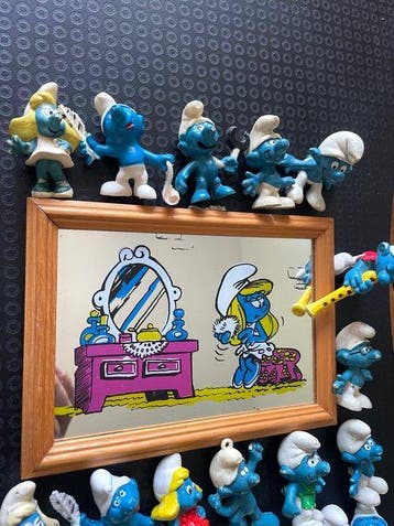 Peyo - Speelgoed Puffi vintage smurfs lotto 19 pezzi anni