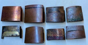 8 versierde habaki voor katana, zwaard, wakizashi, tanto set