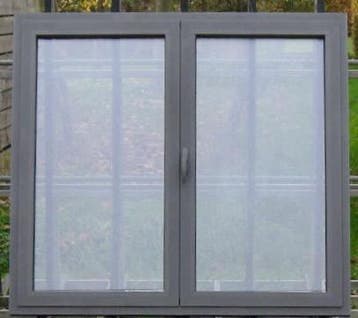 aluminium raam , chassis , venster 160 x 145 coatex 9008, Doe-het-zelf en Bouw, Raamkozijn, Ophalen of Verzenden, 150 tot 225 cm