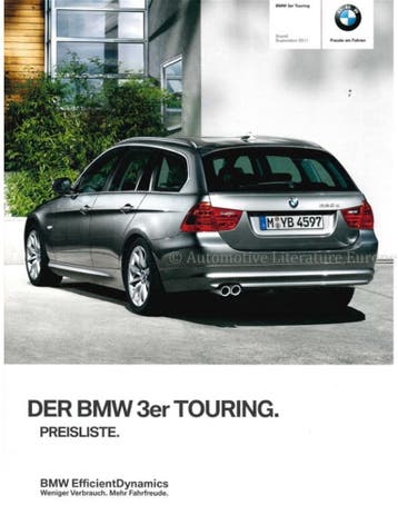 2011 BMW 3 SERIE TOURING PRIJSLIJST DUITS, Nieuw