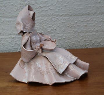P.Serra - Beeldje, Klederdracht uit Olbia- Italië - 20 cm -