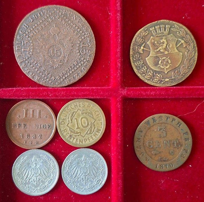 . Duitsland - Lotto di 6 monete di cui 2 Argento + 1 Rara, Timbres & Monnaies, Monnaies | Europe | Monnaies non-euro