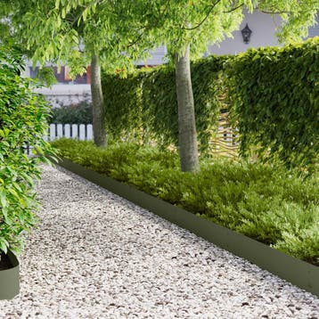 vidaXL Gazonrand 10 st 103 x 20 cm Staal Olijfgroen, Verzenden, Nieuw