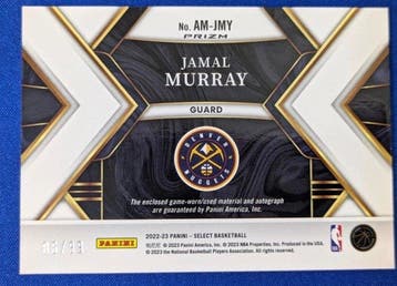 2022/23 Panini Select Jamal Murray Autograph /99 Numbered