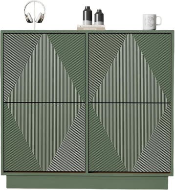 Schoenenkast - Schoenenrek - 99x24x91 cm - Groen - UEV, Verzenden, Nieuw