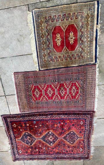 Tapijt - 130 cm - 92 cm - 3 Handgeknopte Vintage, Huis en Inrichting, Nieuw