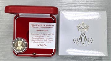 Monaco. 2 Euro 2022 Albert Ier Proof