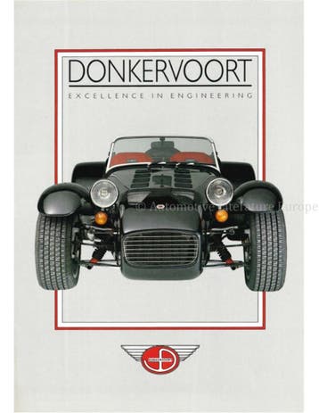 1990 DONKERVOORT S8A BROCHURE ENGELS, Ophalen of Verzenden, Nieuw