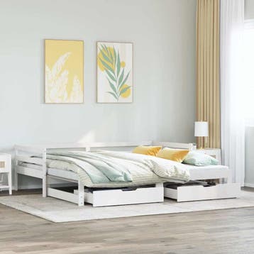 vidaXL Slaapbank met onderschuifbed/lades zonder matras, Verzenden, Nieuw